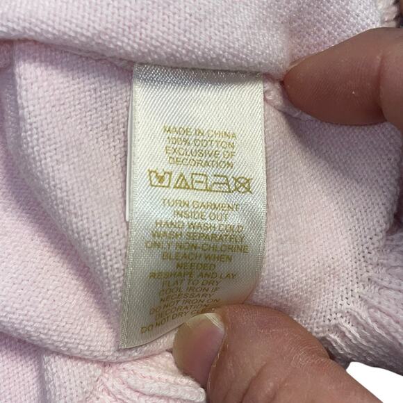 Kate Spade New York Sz 6 Months Eu 68 Baby Girl Rose Ruffle Sweater Buttons Pink - Picture 8 of 11
